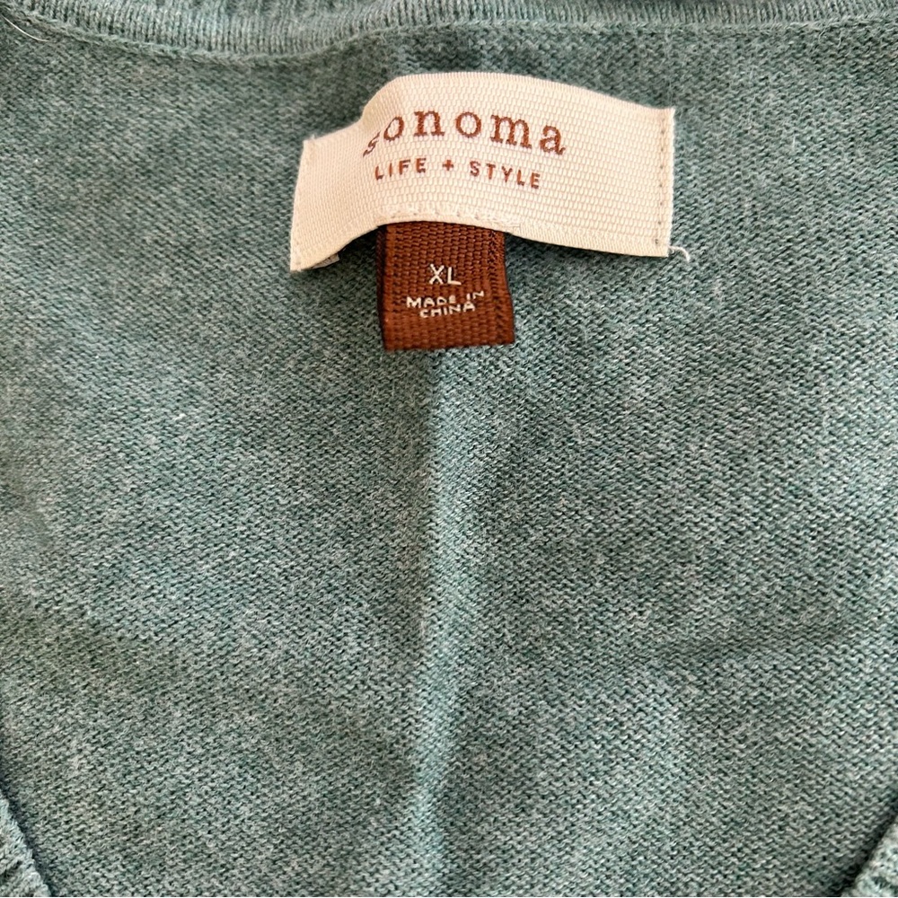 Sonoma Green Argyle Cardigan - Picture 2 of 7